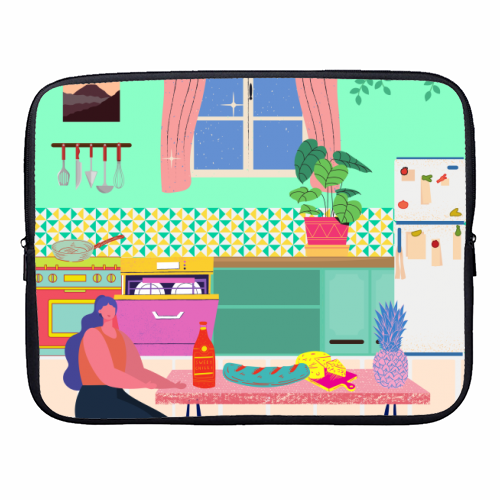 Paradise House: Kitchen - designer laptop sleeve by Nina Robinson