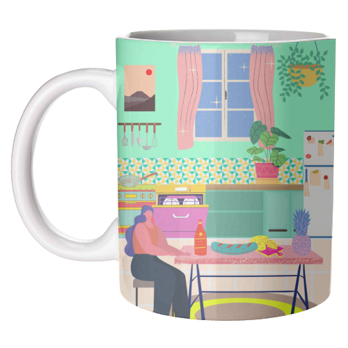 Paradise House: Kitchen - unique mug by Nina Robinson