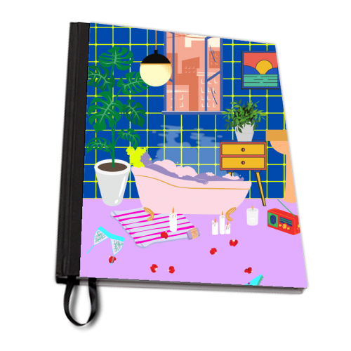 Paradise House: Bathroom - personalised A4, A5, A6 notebook by Nina Robinson