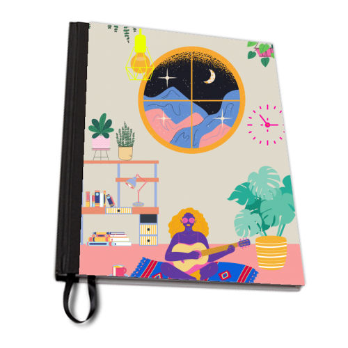 Paradise House: Chillout Room - personalised A4, A5, A6 notebook by Nina Robinson