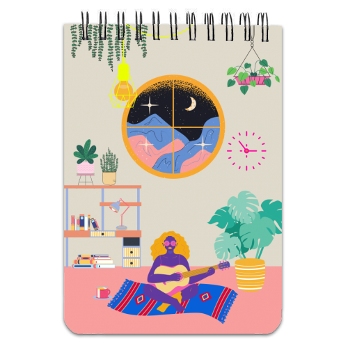 Paradise House: Chillout Room - personalised A4, A5, A6 notebook by Nina Robinson