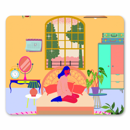 Paradise House: Bedroom - funny mouse mat by Nina Robinson