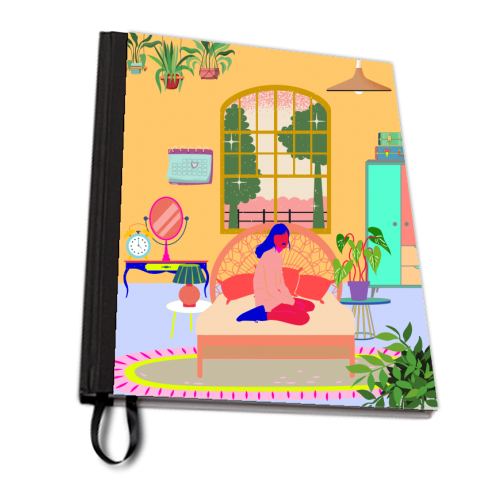 Paradise House: Bedroom - personalised A4, A5, A6 notebook by Nina Robinson