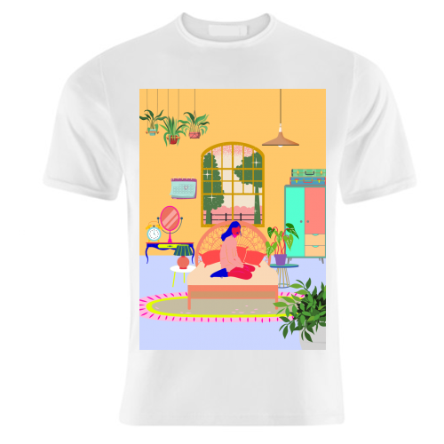 Paradise House: Bedroom - unique t shirt by Nina Robinson