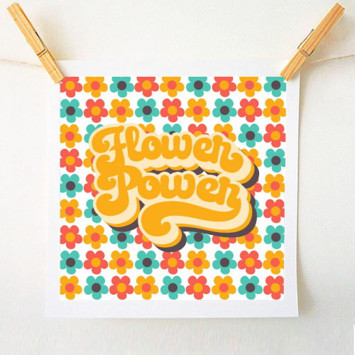 FLOWER POWER - A1 - A4 art print by Giddy Kipper