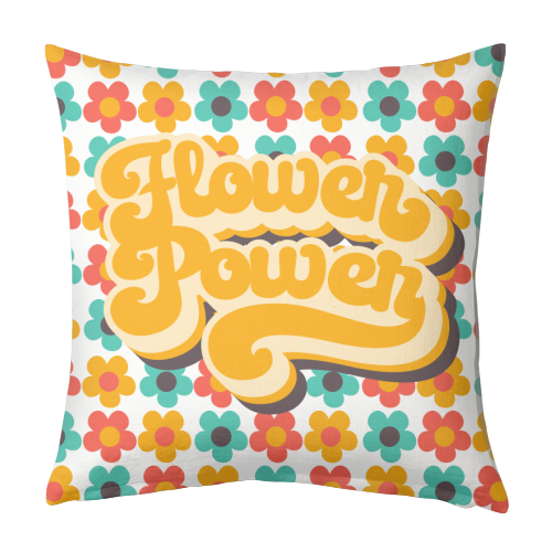 FLOWER POWER - designed cushion by Giddy Kipper