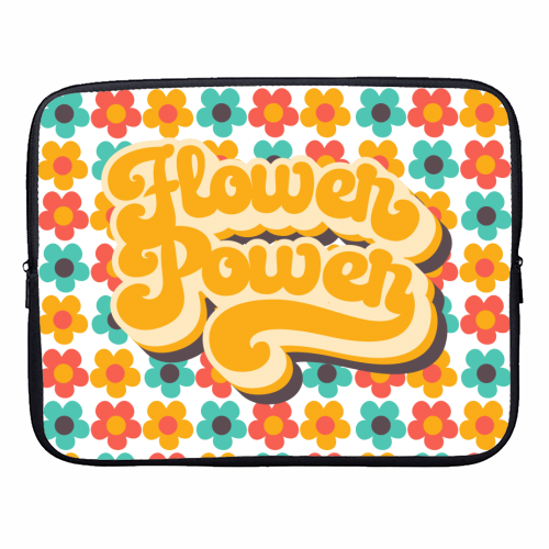 FLOWER POWER - designer laptop sleeve by Giddy Kipper