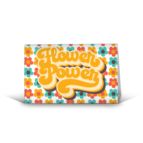 FLOWER POWER - funny greeting card by Giddy Kipper