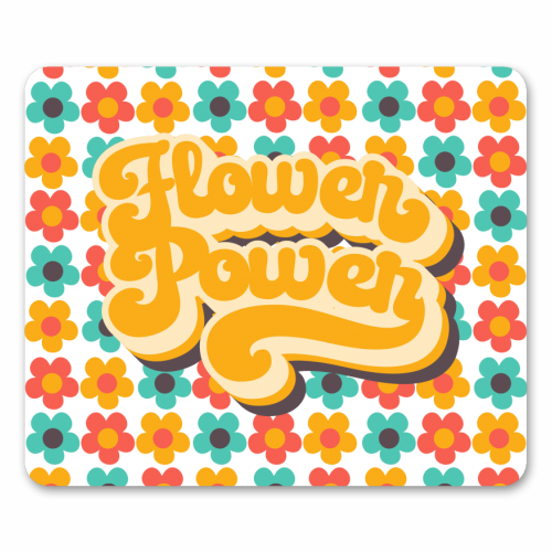 FLOWER POWER - funny mouse mat by Giddy Kipper