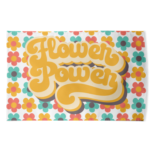 FLOWER POWER - funny tea towel by Giddy Kipper