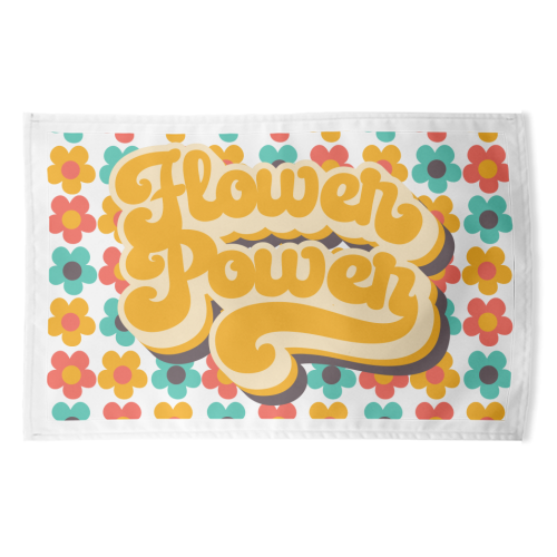 FLOWER POWER - funny tea towel by Giddy Kipper