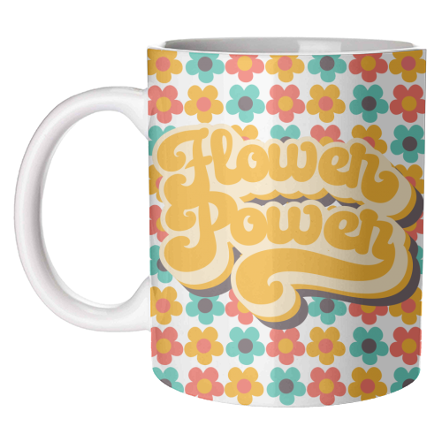 FLOWER POWER - unique mug by Giddy Kipper
