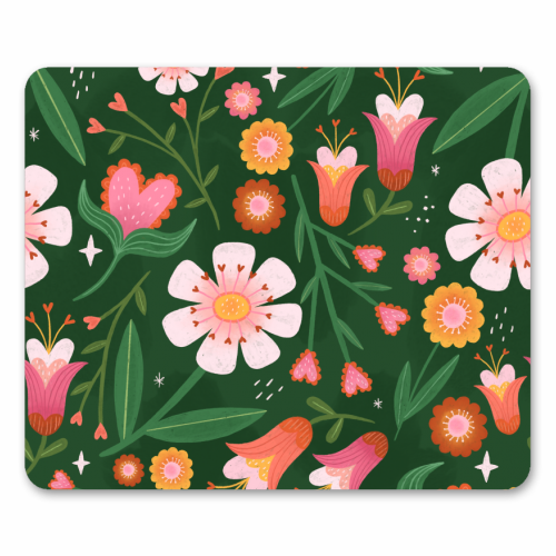 Floral pattern - funny mouse mat by Katie Brookes