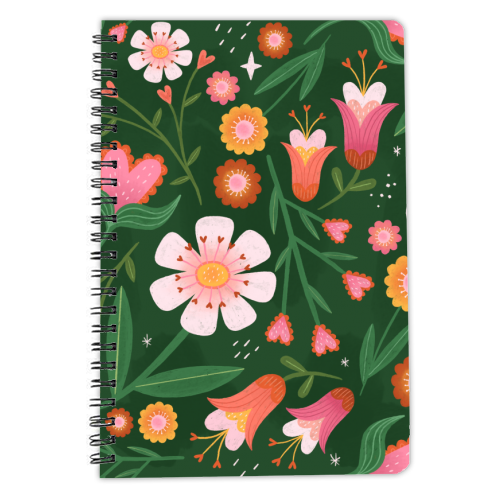 Floral pattern - personalised A4, A5, A6 notebook by Katie Brookes