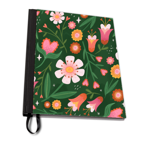 Floral pattern - personalised A4, A5, A6 notebook by Katie Brookes