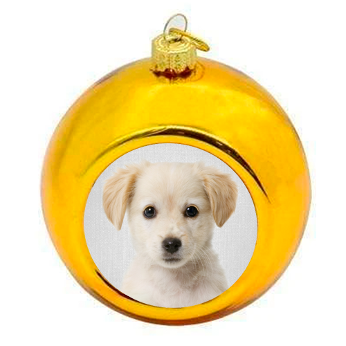 Golden Retriever Puppy - Colorful - colourful christmas bauble by Gal Design