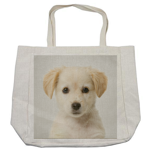 Golden Retriever Puppy - Colorful - cool beach bag by Gal Design