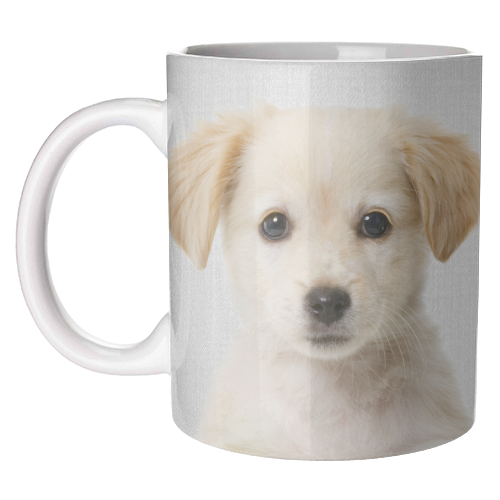 Golden Retriever Puppy - Colorful - unique mug by Gal Design