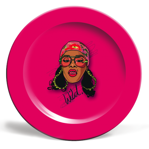 Rihanna Collection - ceramic dinner plate by Catherine Critchley.