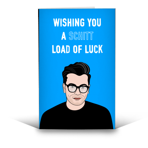 Schitt Loads Of Luck Card - funny greeting card by Adam Regester