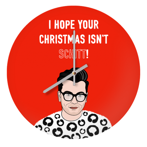 I Hope Your Christmas Isn't Schitt - quirky wall clock by Adam Regester