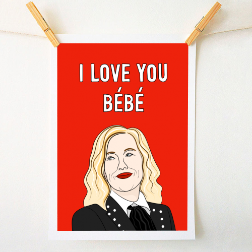 I love You Bébé - A1 - A4 art print by Adam Regester