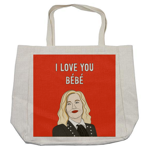 I love You Bébé - cool beach bag by Adam Regester