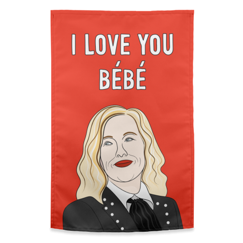 I love You Bébé - funny tea towel by Adam Regester