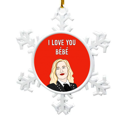 I love You Bébé - snowflake decoration by Adam Regester