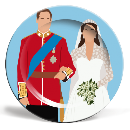 Kate & William - ceramic dinner plate by Rock and Rose Creative