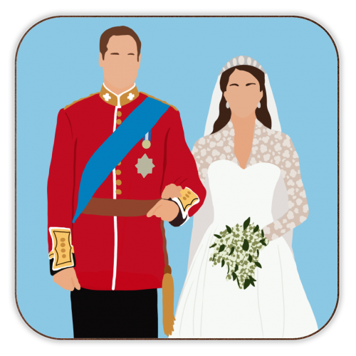 Kate & William - personalised beer coaster by Rock and Rose Creative