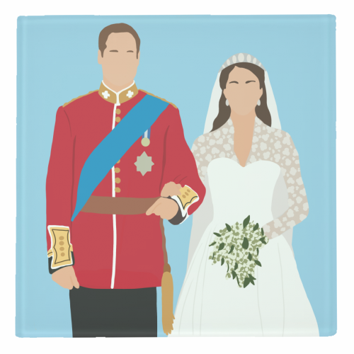 Kate & William - personalised beer coaster by Rock and Rose Creative
