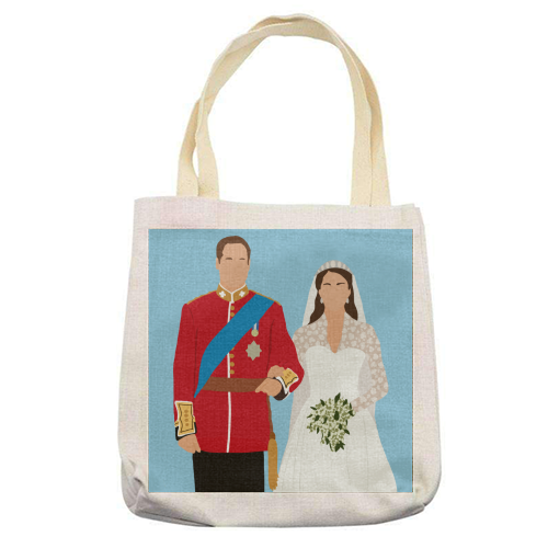 Kate & William - printed tote bag by Rock and Rose Creative