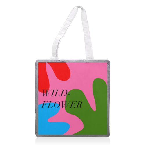 Wild Flower Pink - printed tote bag by Eloise Davey