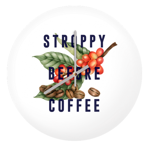 Stroppy Before Coffee - quirky wall clock by The 13 Prints