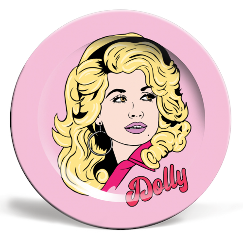 What would Dolly do? - ceramic dinner plate by Bite Your Granny