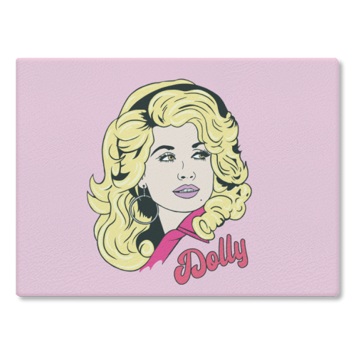 What would Dolly do? - glass chopping board by Bite Your Granny