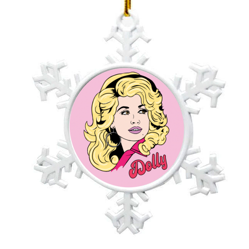 What would Dolly do? - snowflake decoration by Bite Your Granny