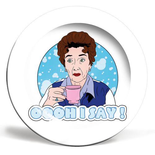 Oooh I say! Dot Cotton! - ceramic dinner plate by Bite Your Granny