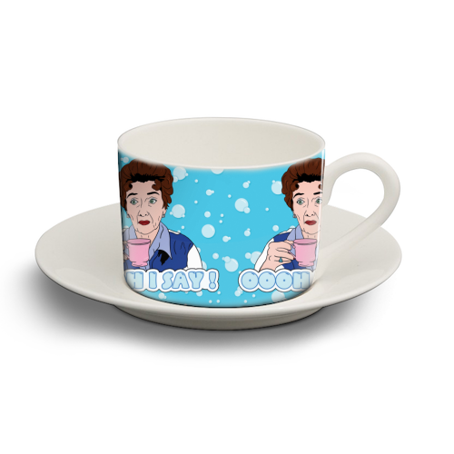 Oooh I say! Dot Cotton! - personalised cup and saucer by Bite Your Granny