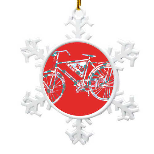 Strawberry dot bike - snowflake decoration by Masato Jones