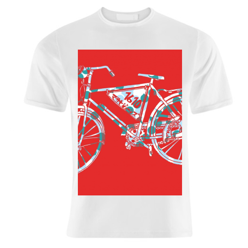 Strawberry dot bike - unique t shirt by Masato Jones