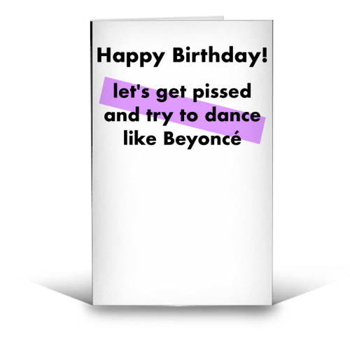 Dance Like Beyonce - funny greeting card by Card and Cake