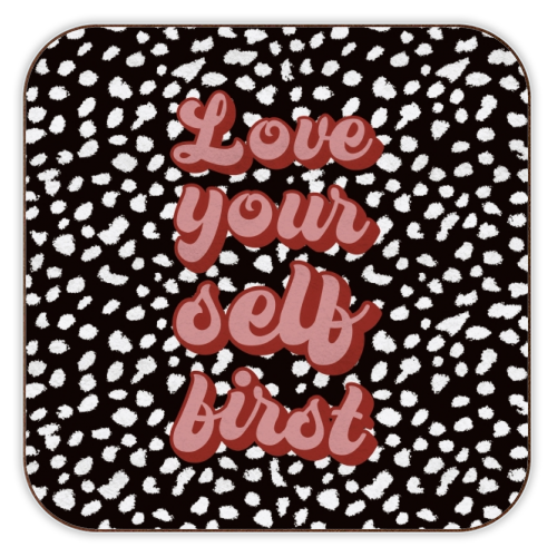Love Your Self First - personalised beer coaster by The Girl Next Draw