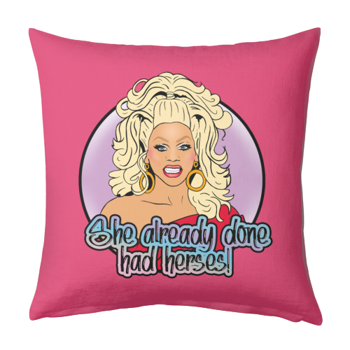 She Already Done Had Herses - designed cushion by Bite Your Granny