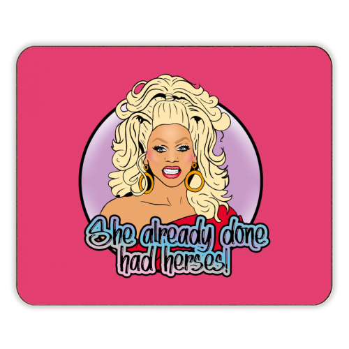 She Already Done Had Herses - designer placemat by Bite Your Granny