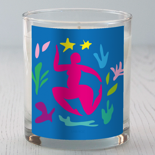 Water Girl Figure Abstract Art - scented candle by SABI KOZ