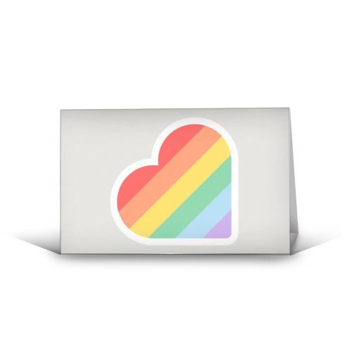 Rainbow Love - funny greeting card by Stephanie Komen