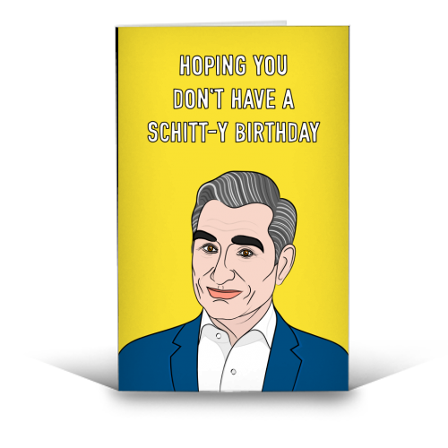 Hoping You Don't Have Schitt-y Birthday - funny greeting card by Adam Regester