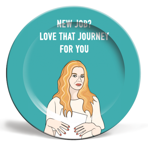 New Job? Love That Journey For You - ceramic dinner plate by Adam Regester